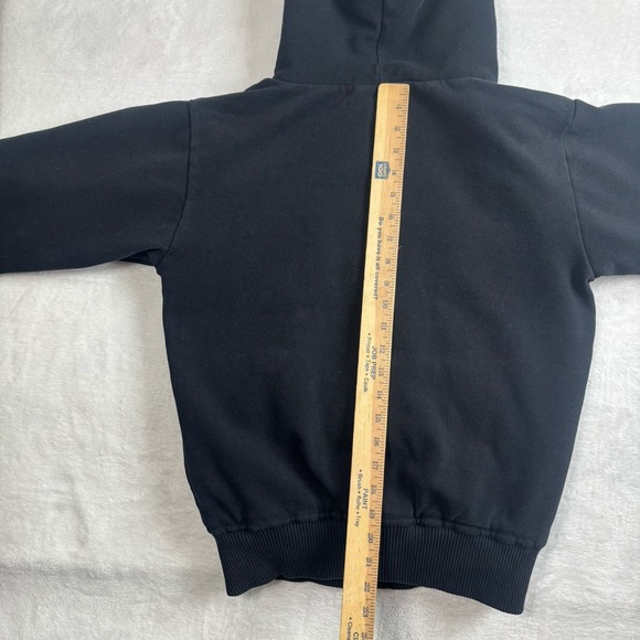 VTG Y2K Fox Sasquatch Skull Hoodie Long Sleeve Black Full Zip Women's Small - Picture 9 of 10